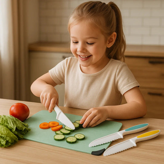 Barnskärknivset | Säkra och roliga köksverktyg för att lära sig skära frukt och grönsaker