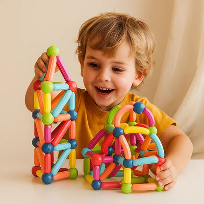 Magnetisk byggsats för barn | Färgglad byggleksak för kreativitet , STEM-lärande och motoriska färdigheter