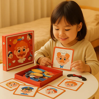 Pedagogiskt ansiktspussel för barn