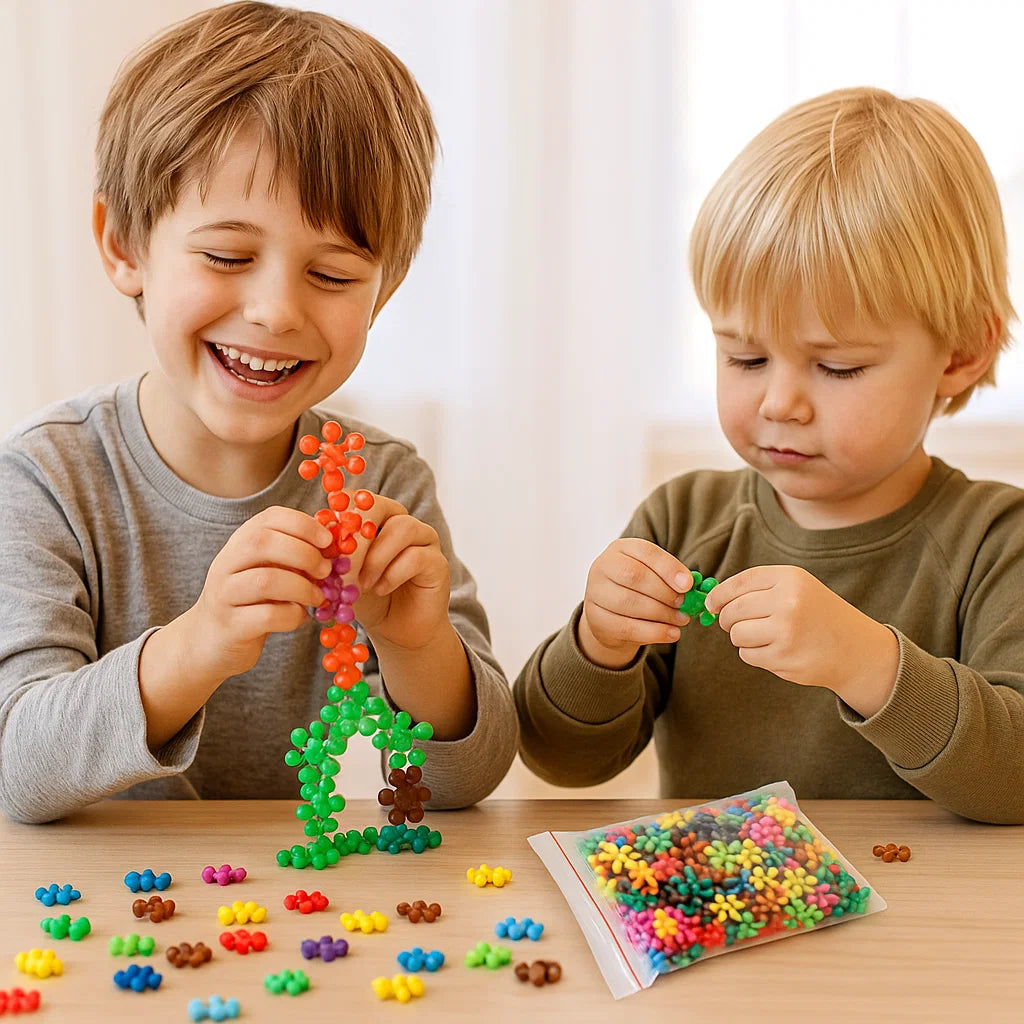 Snöflinga byggklossar för barn | Kreativ 3D-pusselleksak för pedagogiskt nöje och finmotorik